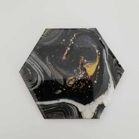 Wood and Resin Coaster Set - Picture 4 of 5